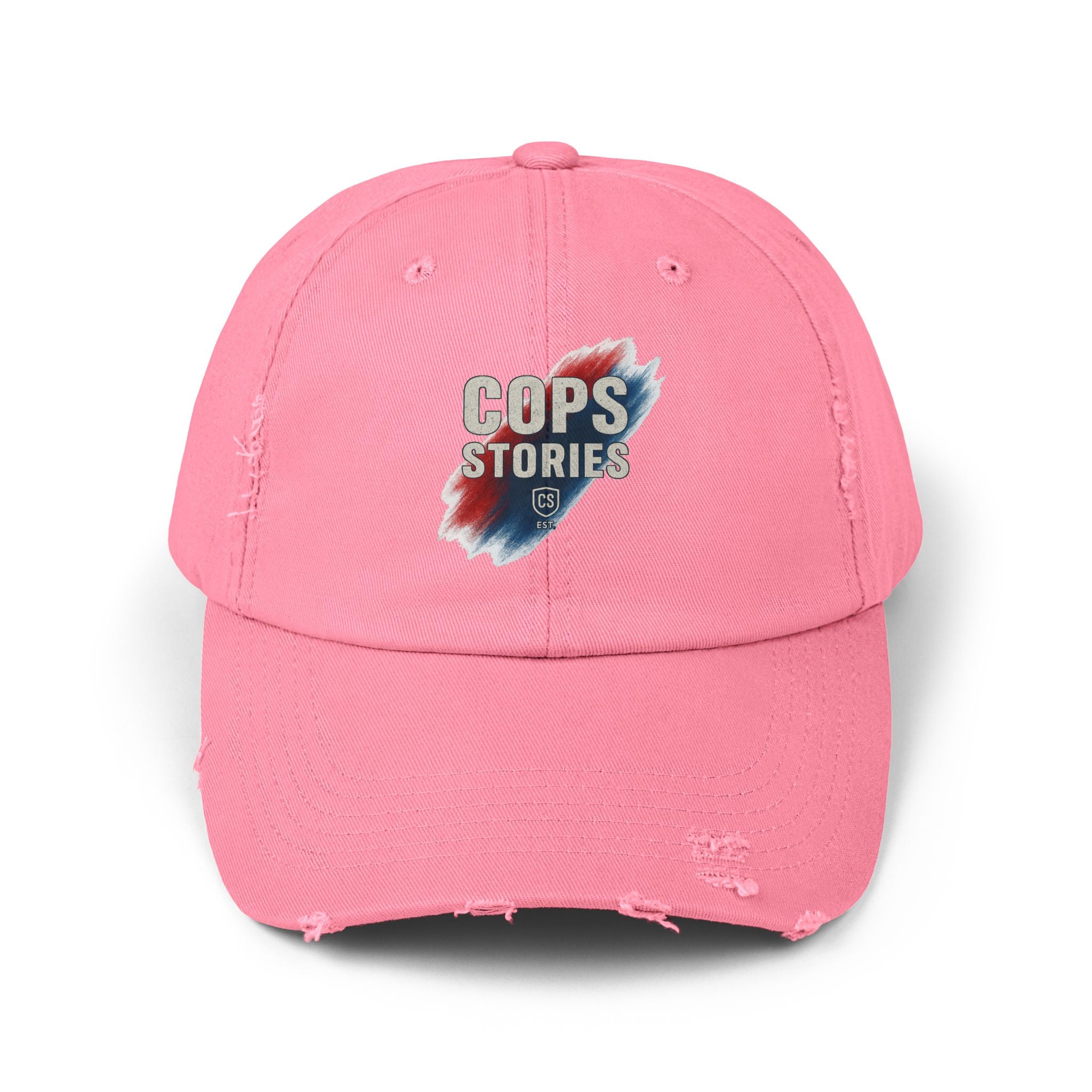 Cops Stories Unisex Distressed Cap | Casual Style, Gift for Law Enforcement, Everyday Wear, Unique Accessory, Cool Hat