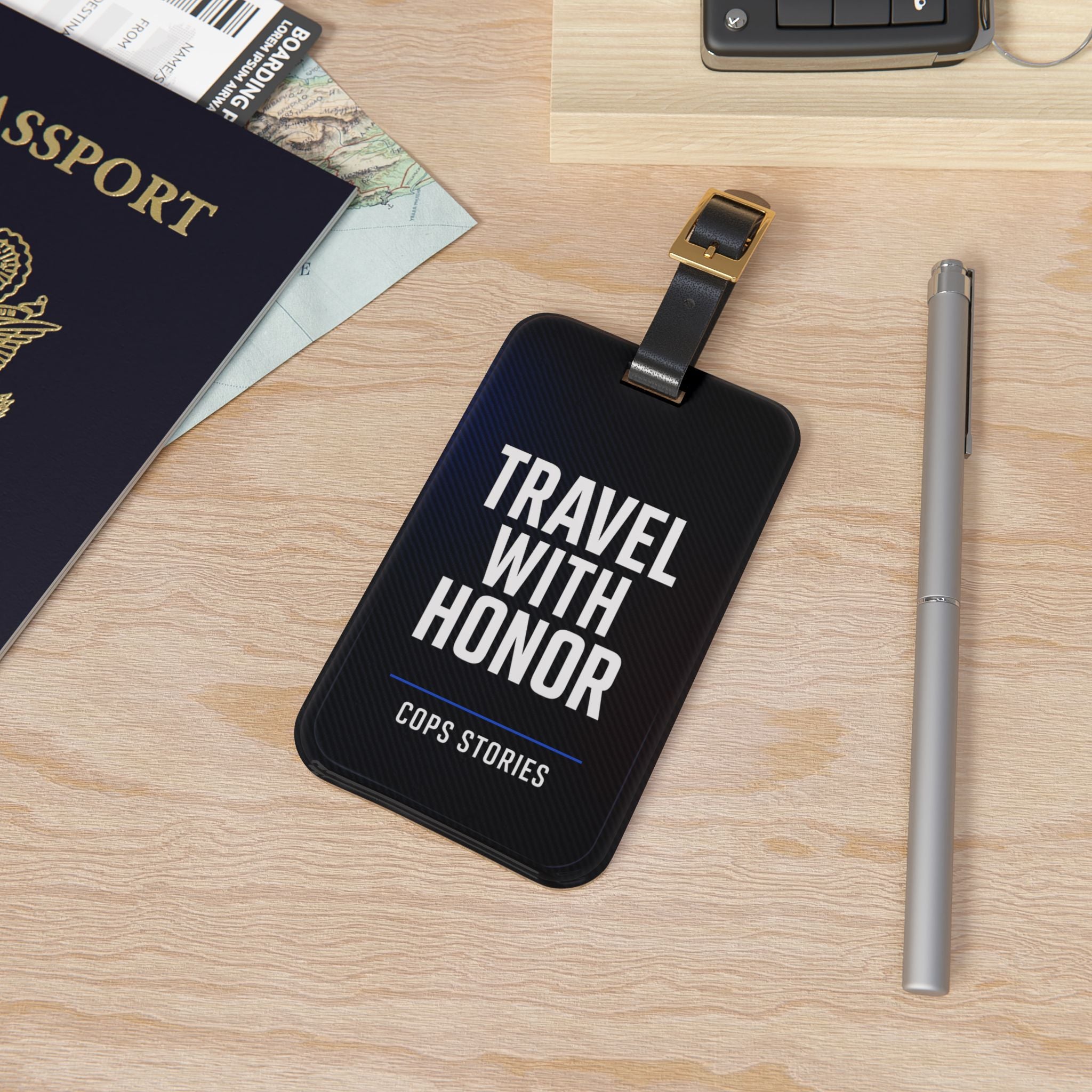 Inspirational Luggage Tag - "Travel with Honor"