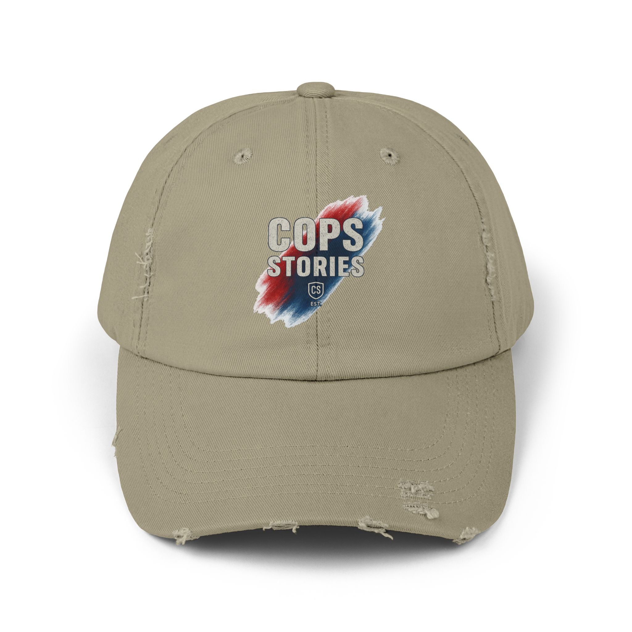 Cops Stories Unisex Distressed Cap | Casual Style, Gift for Law Enforcement, Everyday Wear, Unique Accessory, Cool Hat